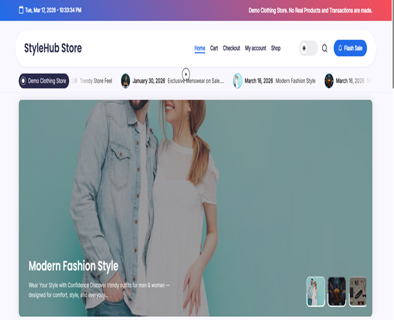 Wordpress E-commerce Store